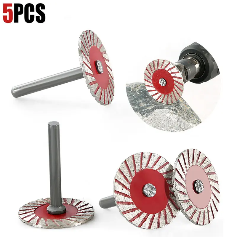

Hot Sale 5PCS Diamond Cut Saw Blade 40mm with Handle Engraving Grinding Disc Cutting Marble Tile Ceramic Stone Grinding Tool