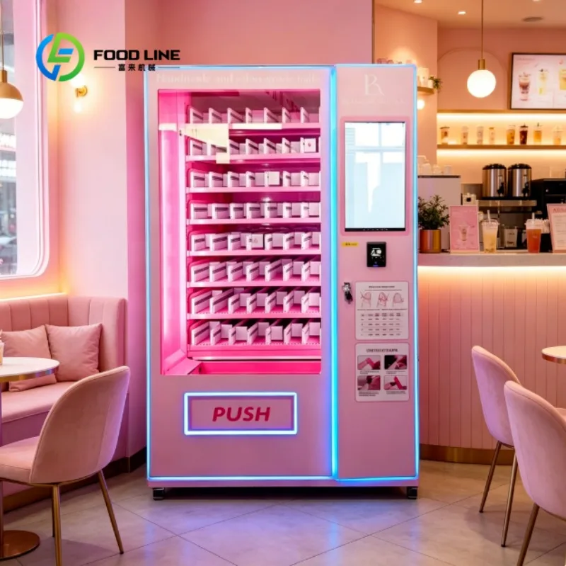 Intelligent Skincare product vending machine with LED Screen, Self-Serve Beauty Product Dispenser for Airports, Hotels, and Stor
