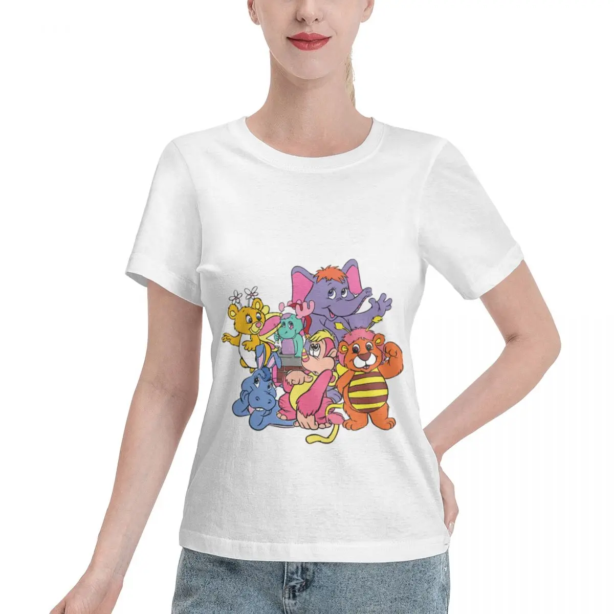 Limited Offer Wuzzles 80s Retro Cartoon Women's T-shirt Harajuku Regular Fit Tee
