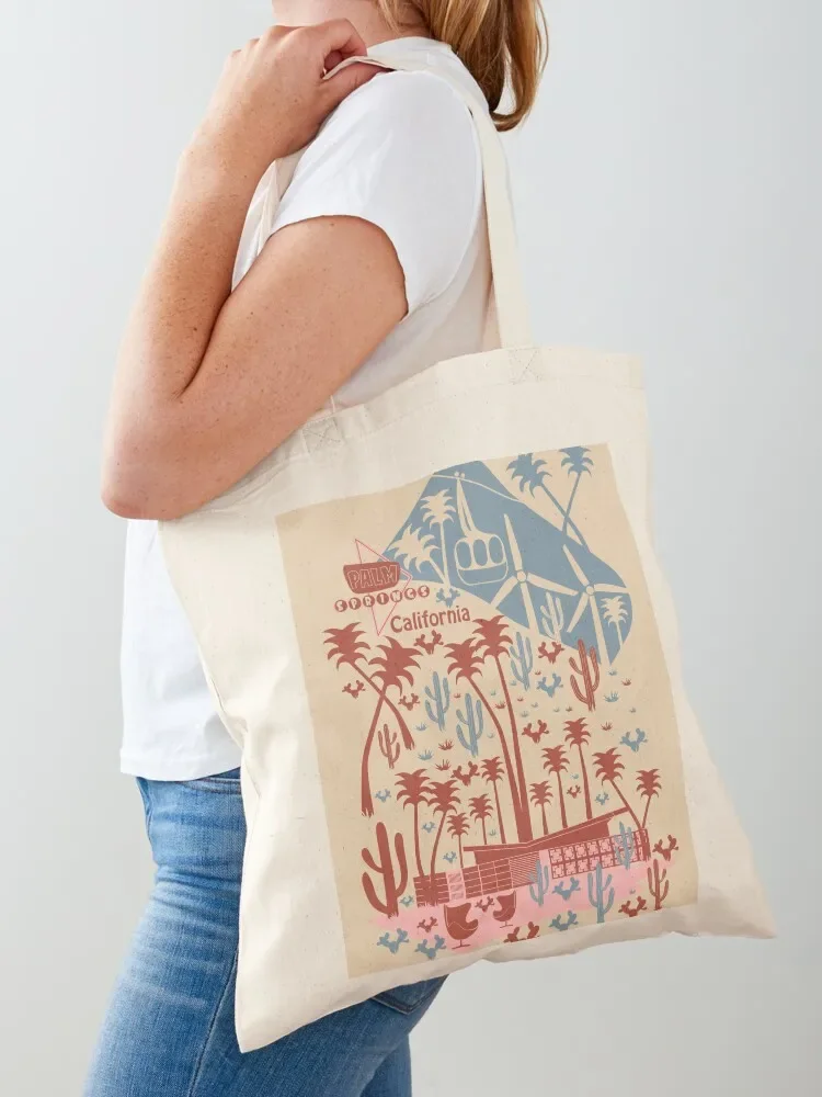 Mid Century Palm Springs California Tote Bag Women's shopper bags woman 2025 Tote Bag