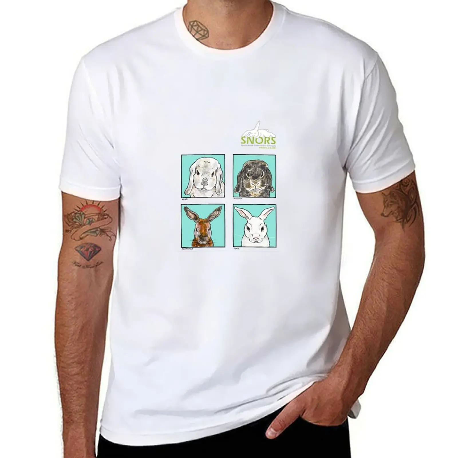 

4 bunnies - set 2 T-Shirt man t shirt designer anime t shirts for man T-Shirt