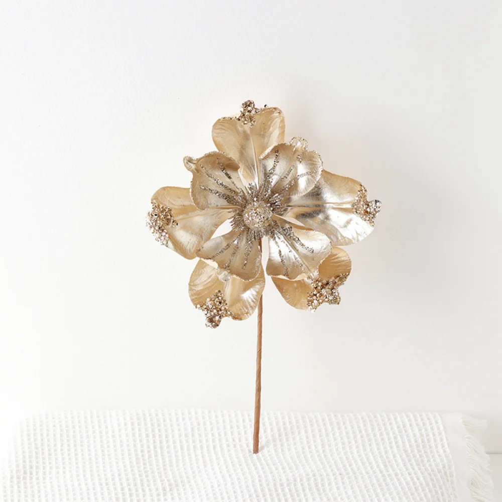 Interior Design Xmas - Elegante Tallo de Magnolia Artificial de