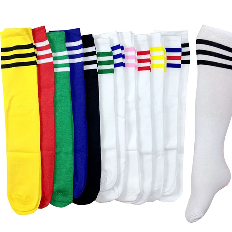 New Football Sports Socks Long Knee Cotton Spandex Kids Legging Stockings Soccer Baseball Ankle Children Socks Hot Sale