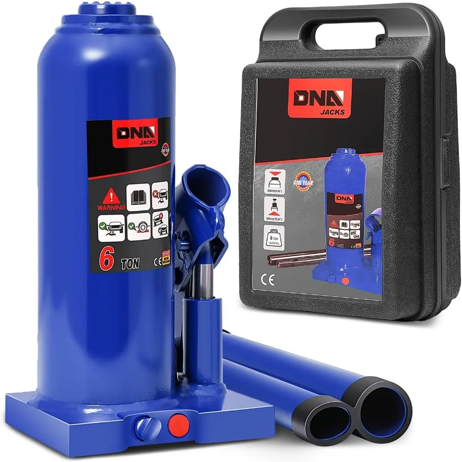 6 طن 13228 رطل قدرة الرفع مقبس الزجاجة الهيدروليكية الملحومة للسيارات لإصلاح وصيانة المركبات مثالية لالتقاط T