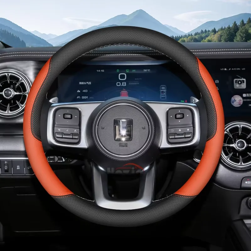 

Leather Car Steering Wheel Cover for GWM TANK 300 500 800 700 2023 2024 2025 2026 Accessories