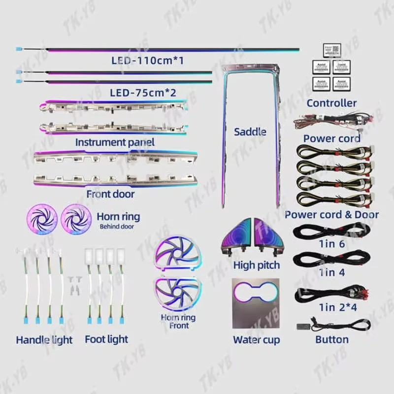 

Car Led Ambient Multicolor For Tesla Model 3/Y Ambient Lighting Led Car Interior Lights Acrylic Ambient Light Car