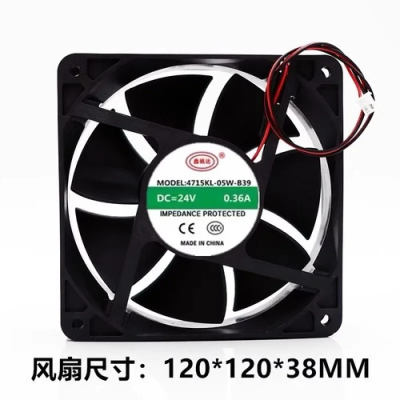

Y 1PCS 4715KL-05W-B39 12038 24V 0.36A 12CM 2-Wire Inverter Cooling Fan