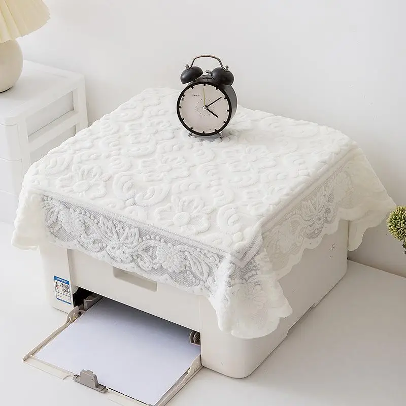 High-End Lace Thickened Computer Cover Cloth Printer Fax Machine Cover Bedside Table Lamp Shade Home Dust-Proof Universal Towel