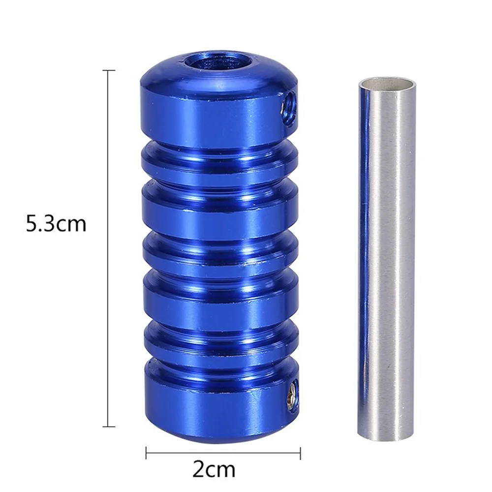 22MM Aluminum Alloy Tattoo Grip Tattoo Handle Grips Tube With Back Stem Non-slip Design for Tattoo Needles and Machine  Supplies