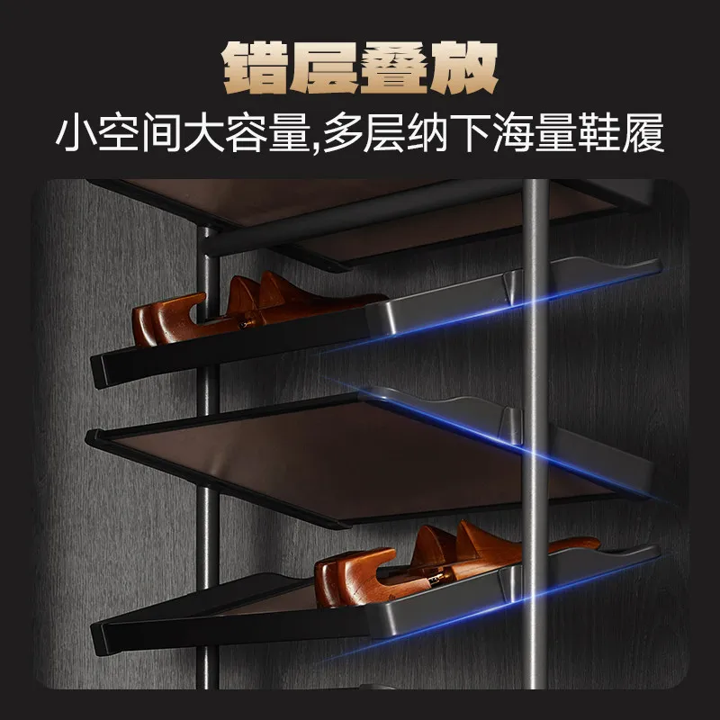 Rotating shoe rack household flip five height adjustable shoe cabinet multi-layer storage shoe rack