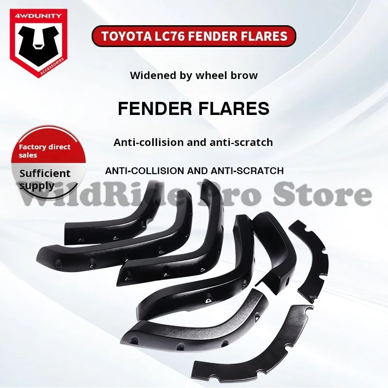 

For Toyota Land Cruiser 76 Heavy-Duty Textured ABS Fender Flares | Reinforced Wheel Arch Extensions