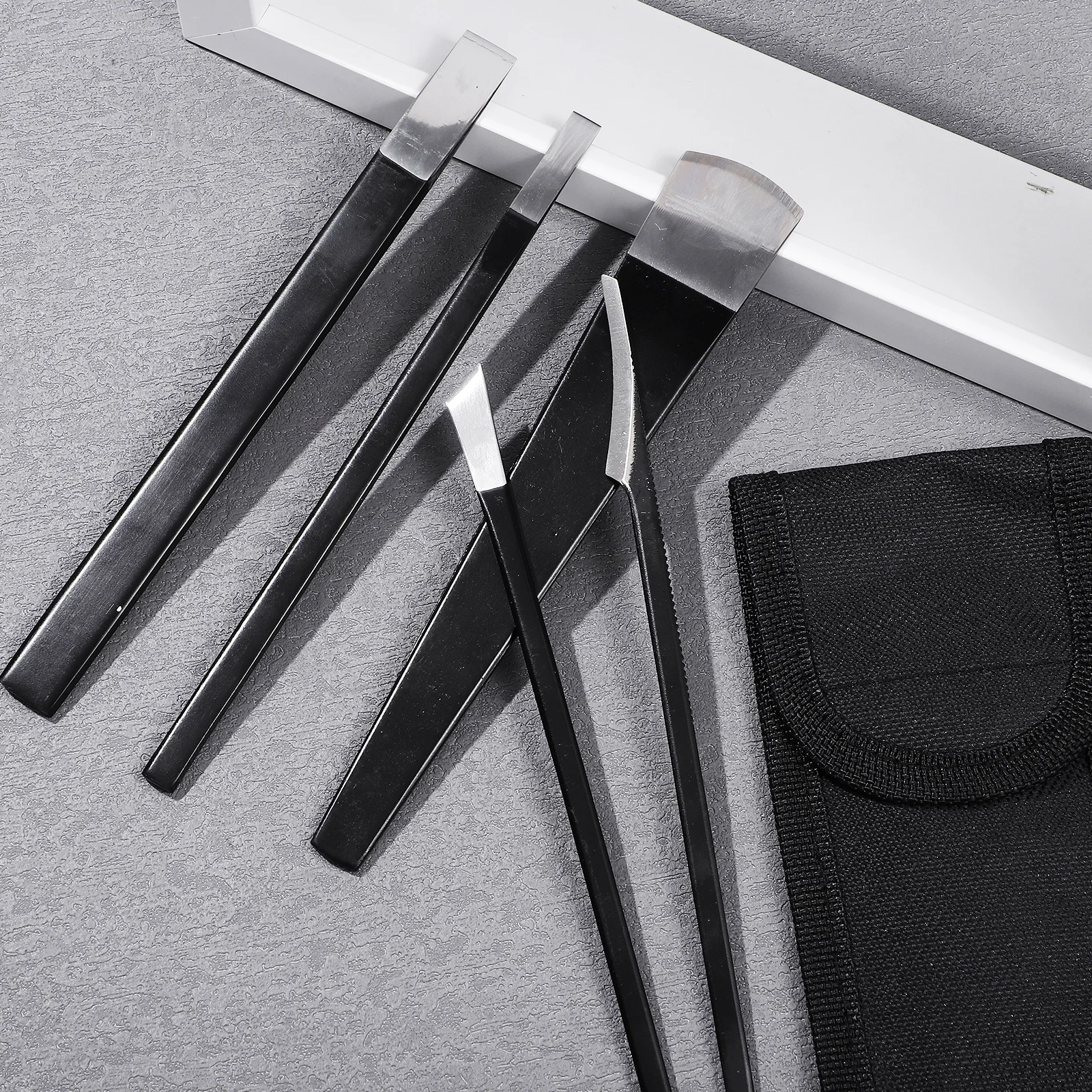 

5 pcs Stainless Foot Scraper Nail Care Kit for Salon Home Tool Set Pedicure Kit Stainless Steel Pedicure Tools Use