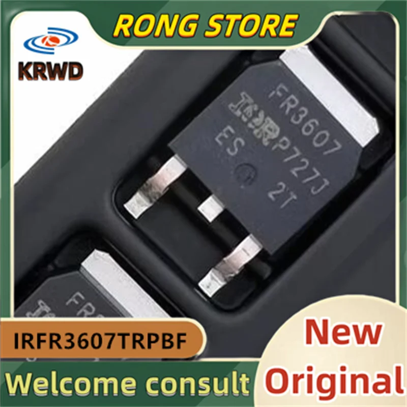 10PCS FR3607 New and Original IRFR3607TRPBF  IRFR3607 TO-252 75V 80A