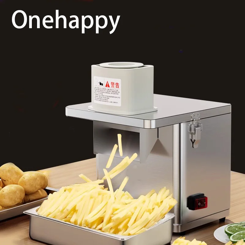 

Automatic Potato Cutter Machine 300W, Commercial French Fry Cutter with Alloy Steel Blade & 220V
