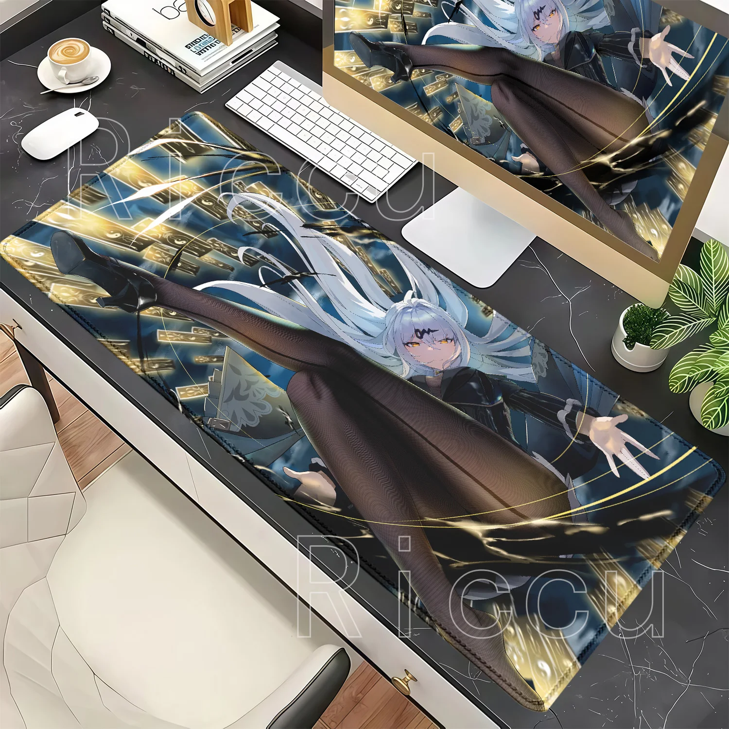 ZZZ Yixuan Keyboard XXL Desk Mat PC Gaming HD Printing Office Non-slip Base Carpet Anime Girl Zenless Zone Zero ESports Mousepad