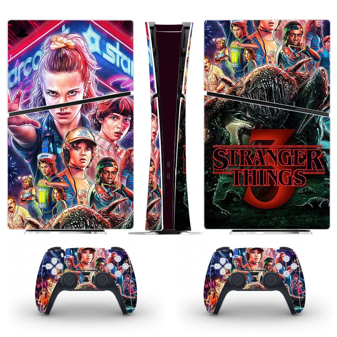 Novo filme ps5 adesivo de pele digital fino para console e 2 controladores decalque vinil ps5 skins digitais finos