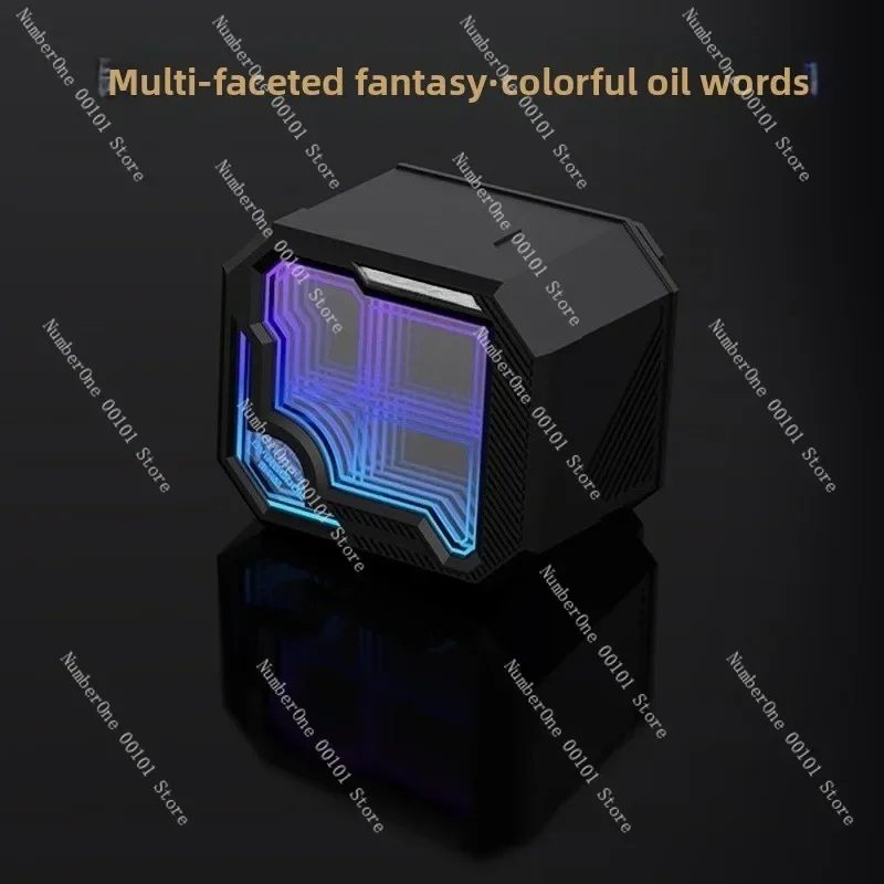 Integrated water-cooled radiator | Cross-mirror 360-degree computer case heat dissipation, with temperature display function
