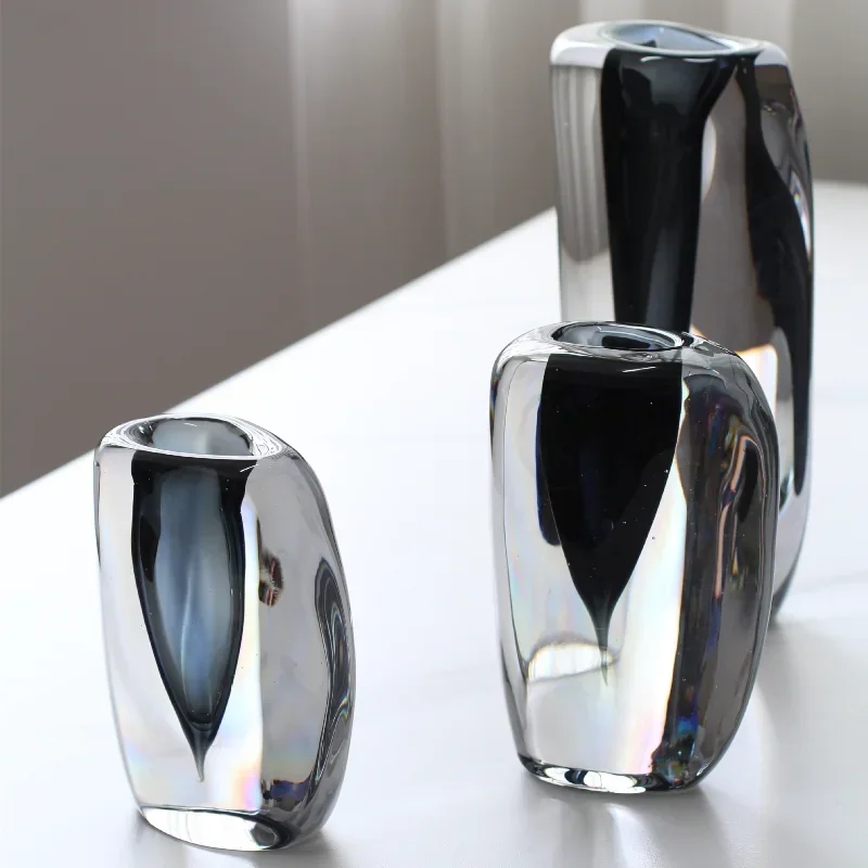 Modern simple light luxury style thickened creative glazed vase living room model room dining table TV cabinet decorative orname