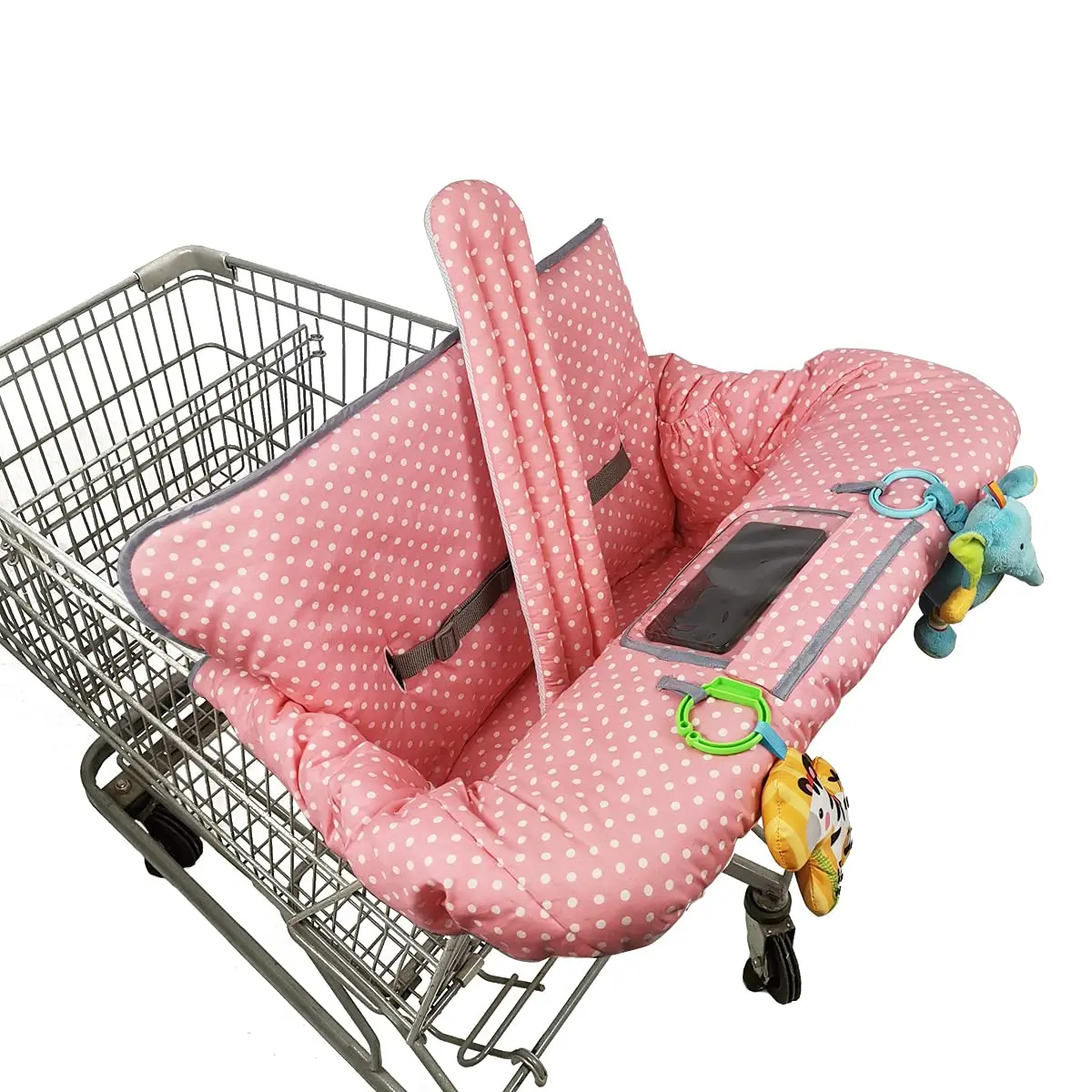 

2-in-1 Shopping Cart Cover with Removable, Reversible Padded Cushion for Convenient Use