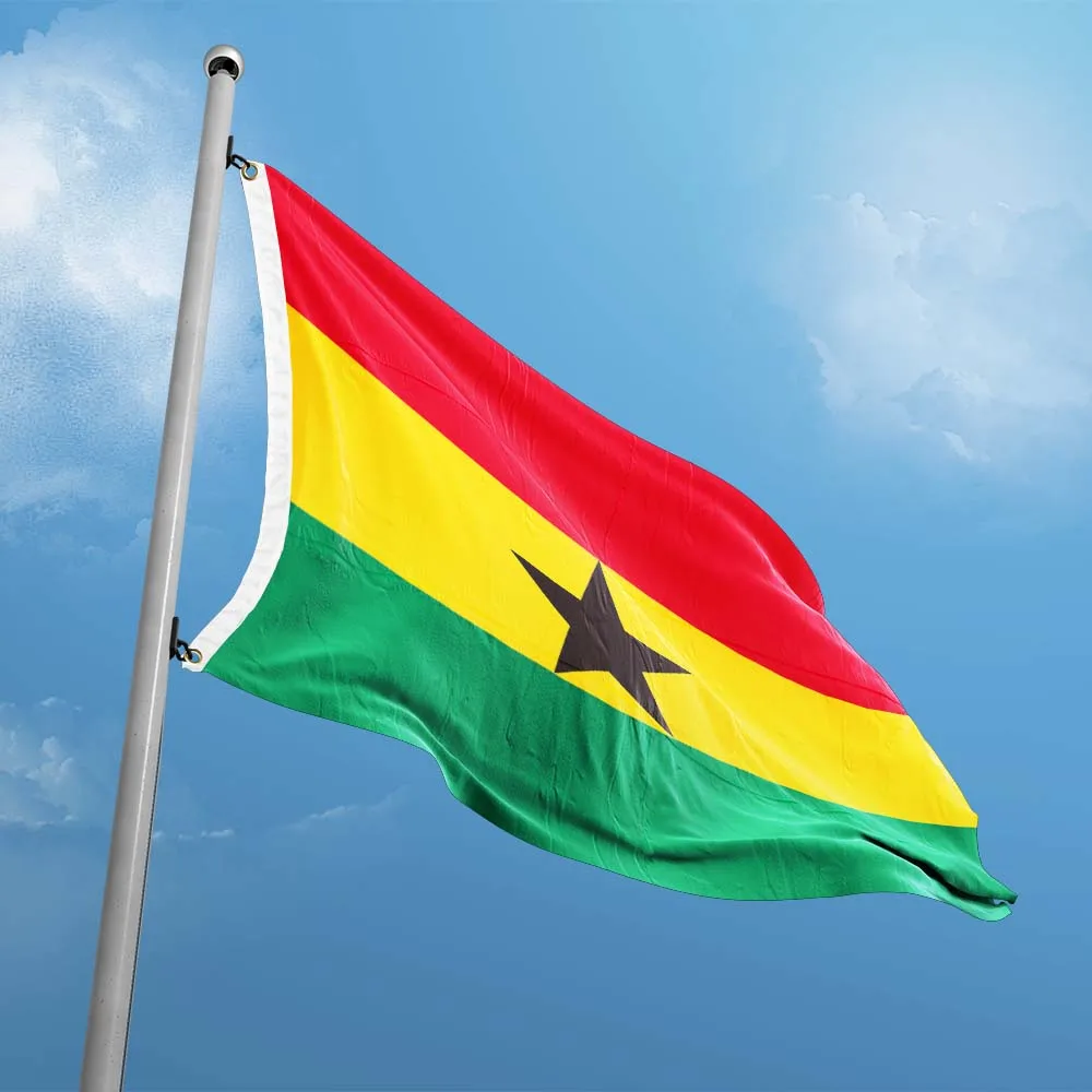 Ghana Flag Nation 3ft x 5ft Polyester Country Banner Flying150* 90cm Custom All Over The World Worldwide Outdoor
