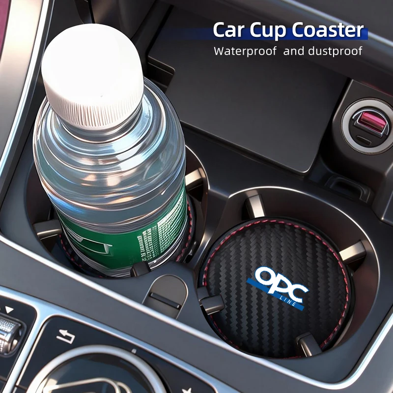 Car interior leather-edge water cup holder For Opel Corsa Astra Insignia Vectra Zafira Meriva Mokka Grandland Vivaro