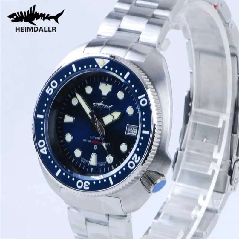 

Heimdallr Luxury Men's Dive Watch 47mm Blue Dial Sapphire Crystal 200M Water Resistance Japan NH35A Automatic Movement Watches