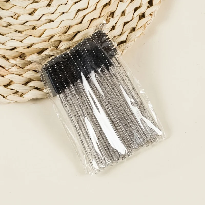 [Multifunctional Beauty Brush] 50pcs/pack Multifunctional Dual-Purpose Spiral Brush | Eyelash Comb, Eyebrow Comb, Makeup Brush