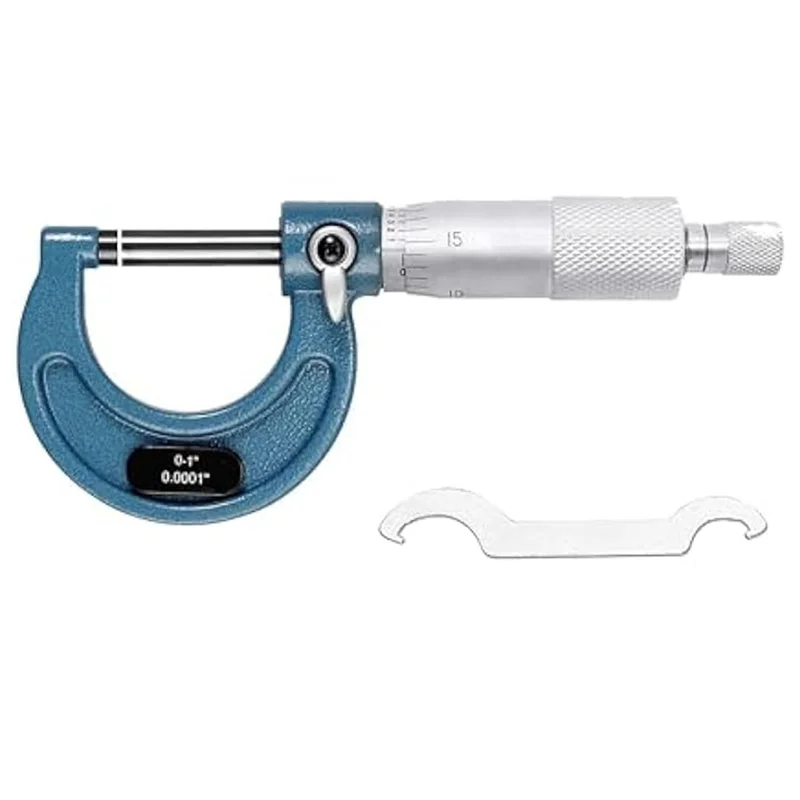 Outside Micrometer,0-1Inch Machinist Micrometer, 0.0001In Graduation Micrometer Set,Precision Micrometer Machinist Tool Durable