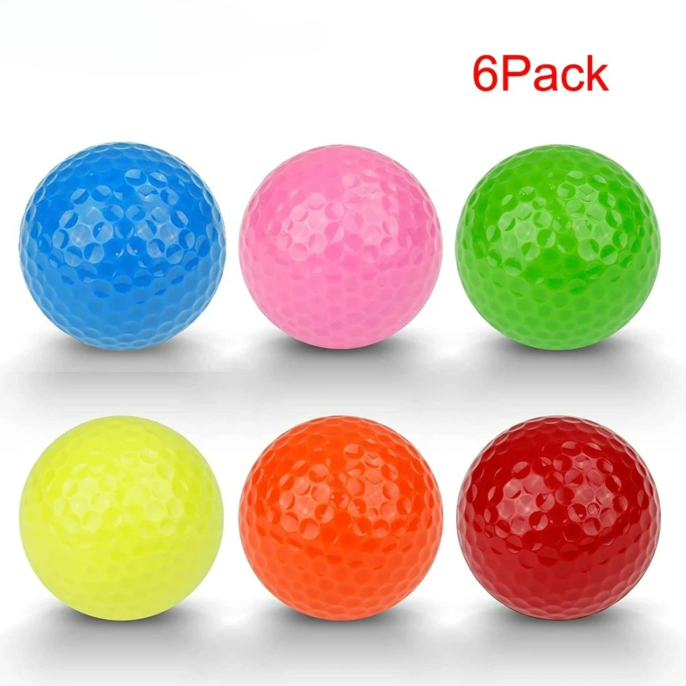 6pcs colorful mini golf balls practice ball golf accessories