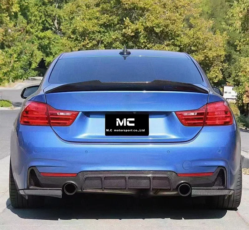 For BMW 4 Series Honeycomb Wing F32 Coupe F82 M4 PSM Style Honeycomb Spoiler Carbon Fiber Rear Ducktail Spoiler