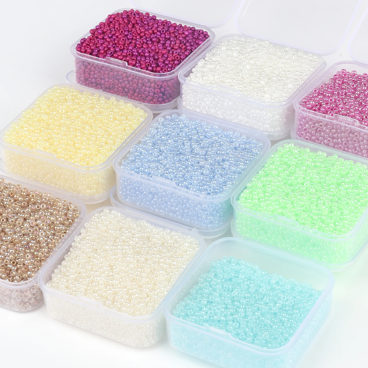 Cuentas espaciadoras redondas de 2mm para fabricación de joyas, abalorios de vidrio checo para hacer pulseras, collares y pendientes, 4000