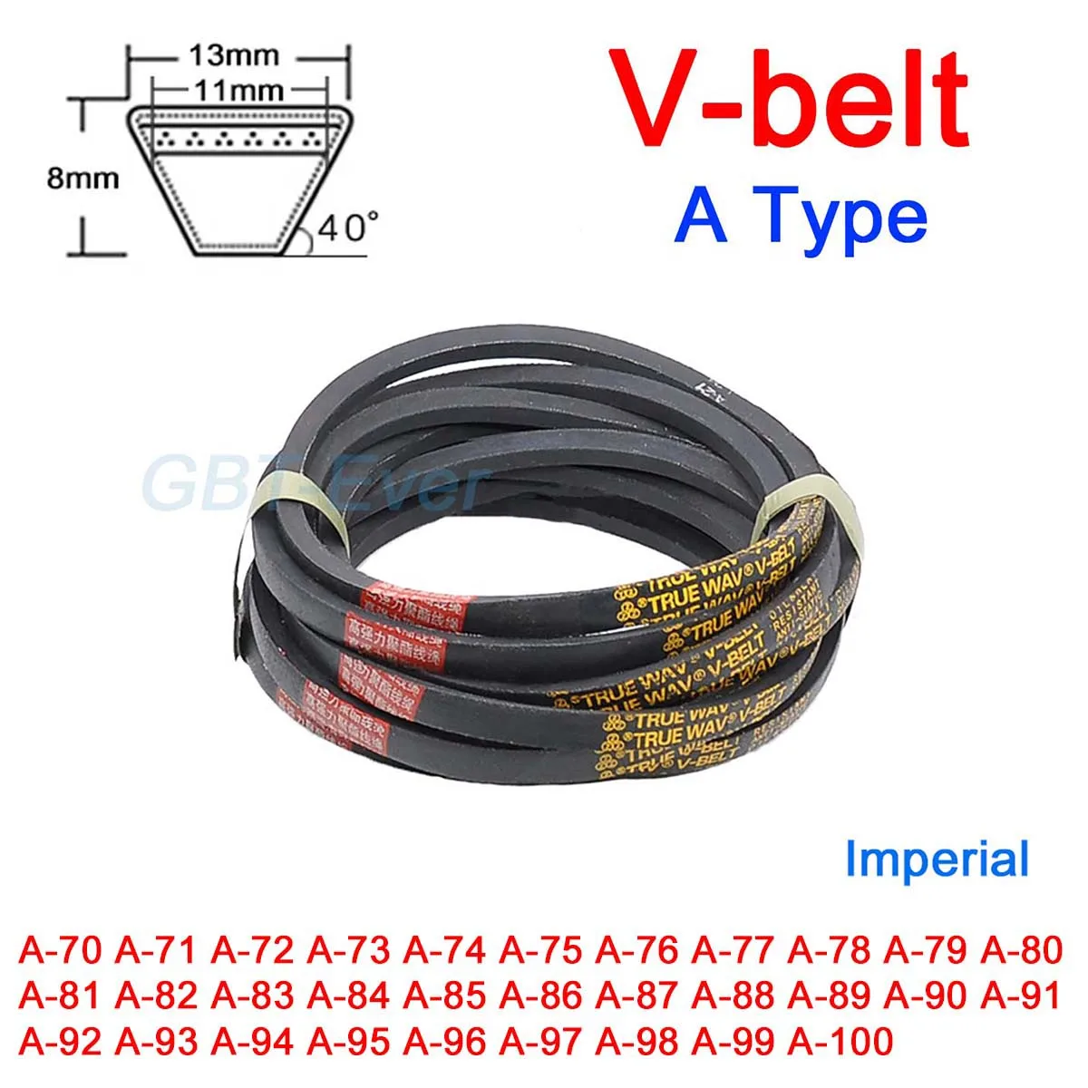 

1Pcs A Type Triangle Belt V-belt Mechanical Industrial Transmission Belt A-70 A-71 A-72 A-73 A-74 A-75 A-76 A-77 A-78 ~ A-100