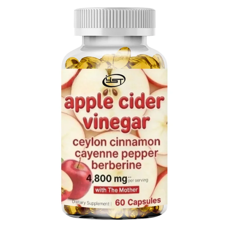 Apple Cider Vinegar Capsules Contain ACV Ceylon Cinnamon and Cayenne Pepper - Immune and Digestive Health Support