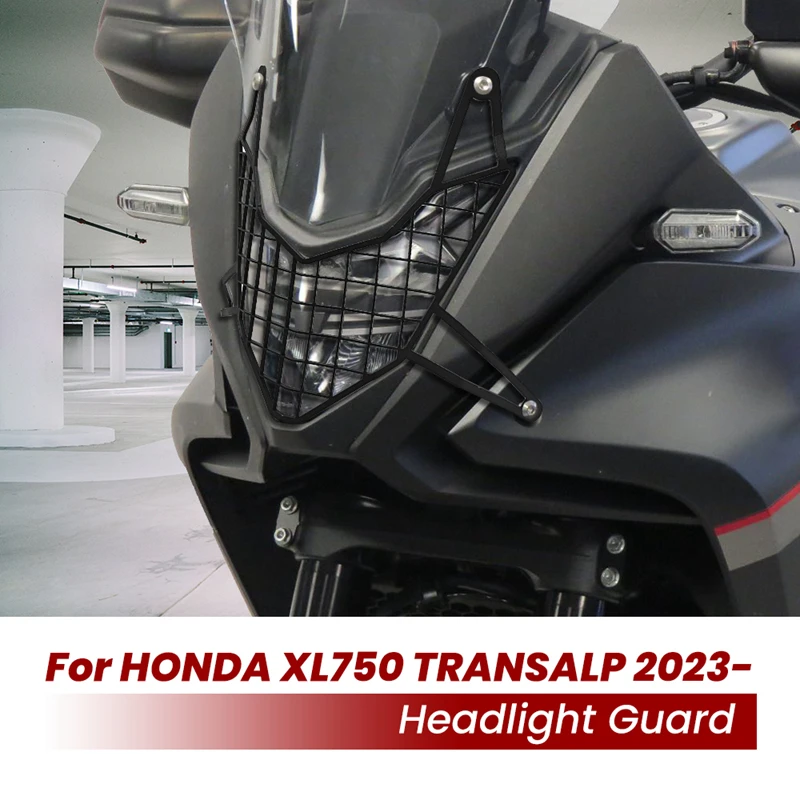 For Honda Transalp XL750 XL 750 Transalp 2023 2024 Motocycle Headlight Guard Kit Aluminum Front Head Light Grill Cover Protector