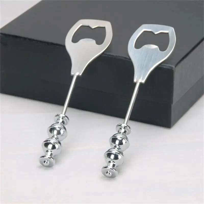 1Pc Stainless Steel Bottle Opener Customizable DIY Beaded Beer Opener for Kitchen Wedding Party Bar Home Restaurant Durable