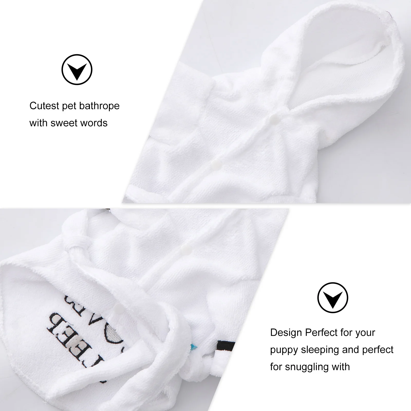 

Soft Absorbent Pet Bathrobe For Dogs Adjustable Belt Quick Dry Hooded Puppy Bath Gown Reusable Warm Bath Towel For Cat Dog Xl