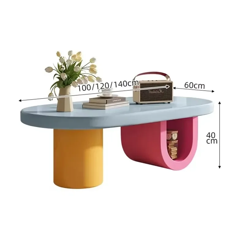 Nordic Style Minimalist Coffee Table Modern Trendy Kawaii Living Room Coffee Table Unique Aesthetic Table Basse Home