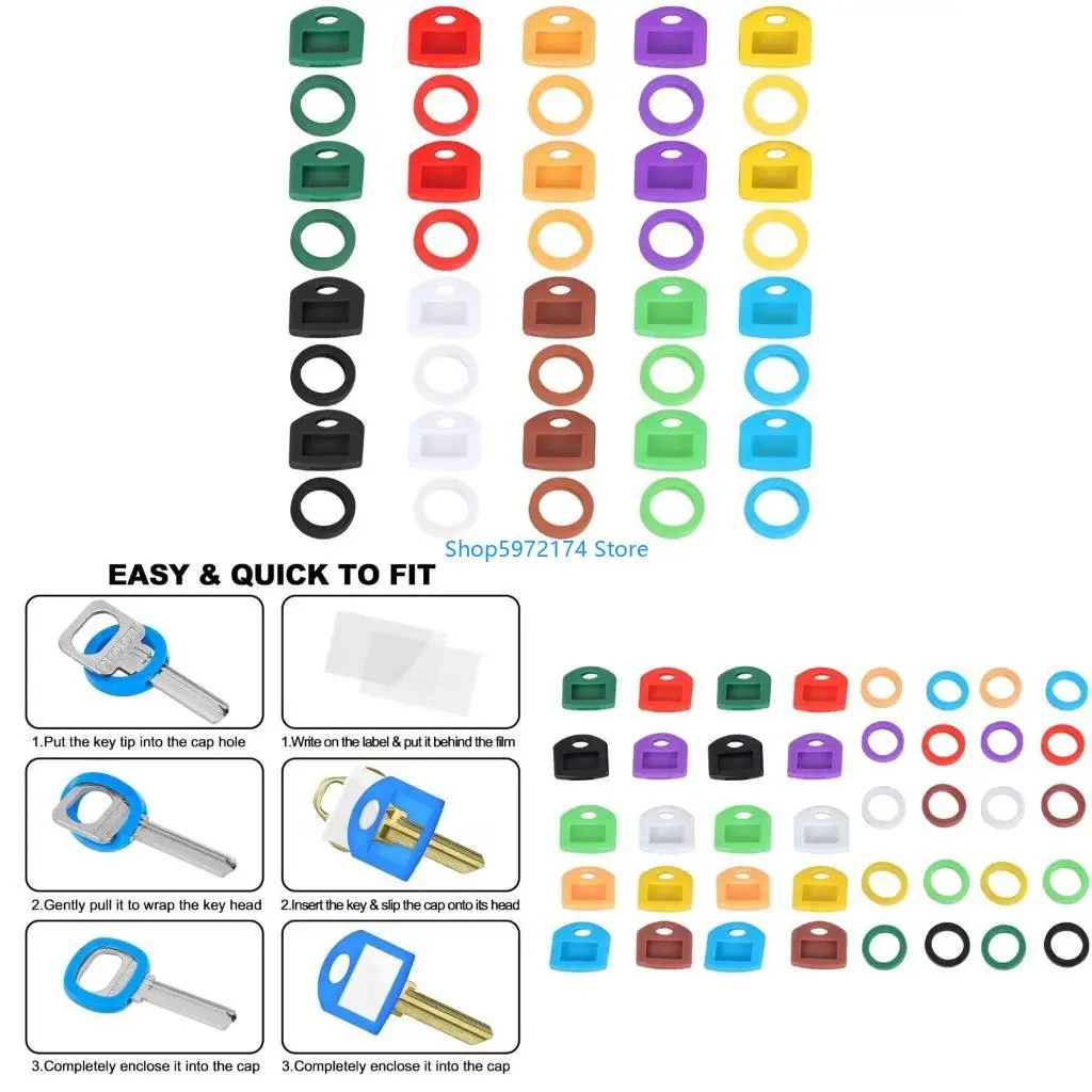 Y3NB Colorful Silicone Caps Cover For House Car & Luggage Easy Identification