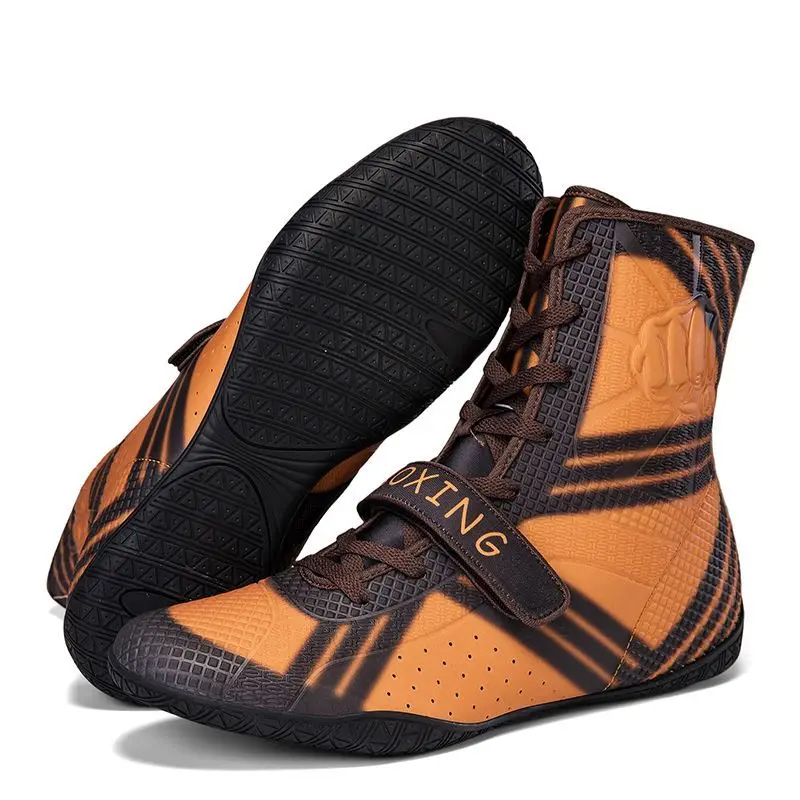 Professional Wrestling Shoes Men Breathable Boxing Shoes for Me Non-Slip Boxing Fighting Boots high Indoor Trainers Shoe Men