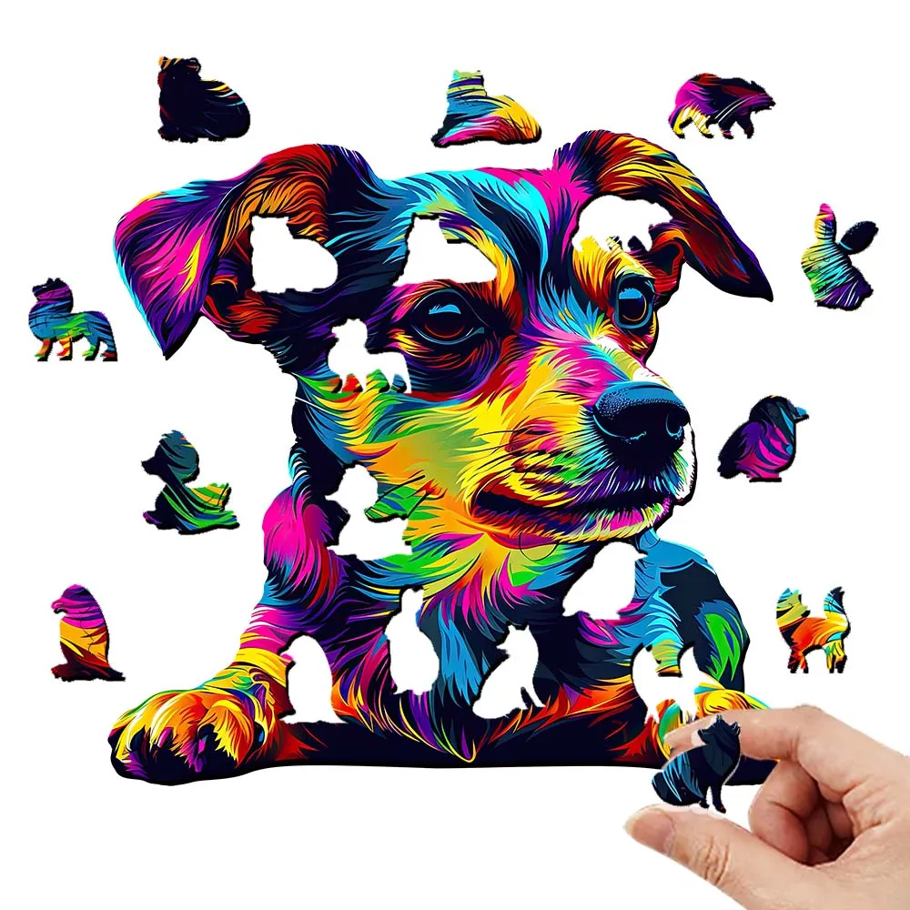 صندوق هدايا خشبي على شكل جرو هدية رائعة على شكل حيوان غير منتظم هدية فريدة من نوعها للبالغين