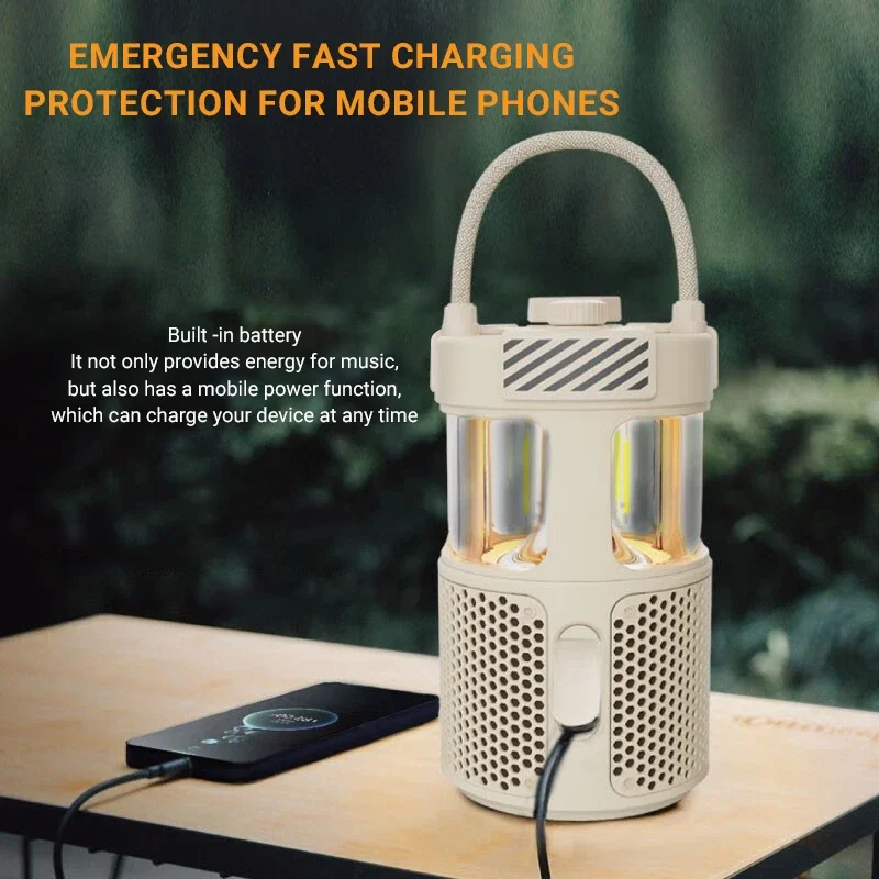 Dual Color Temperature Multifunctional Camping Lamp Wireless Bluetooth Speaker Outdoor Portable Travel High Quality Waterproof