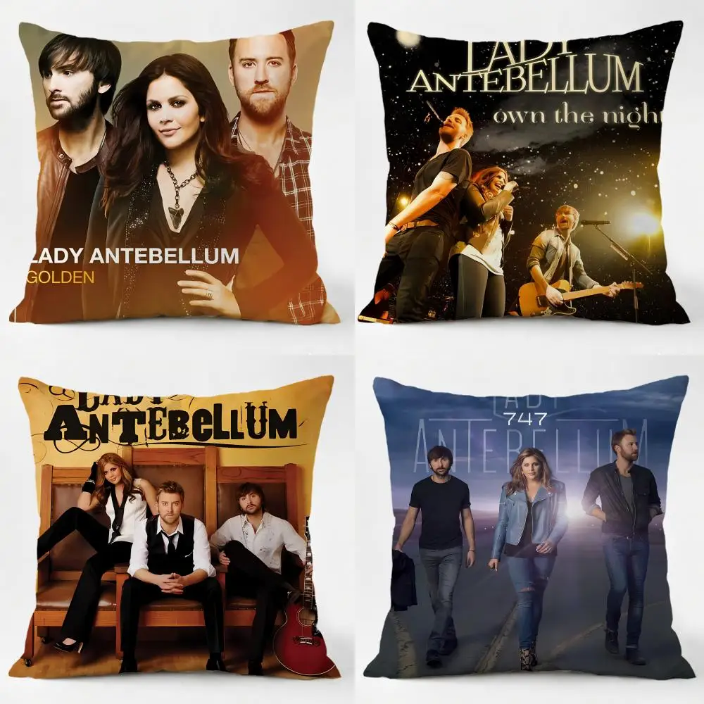 Soulful Rock And Roll Band L-Lady Antebellum Cushion Cover comfort Daily Washable Linen Soft  for Sofa Bed Home Room Decor