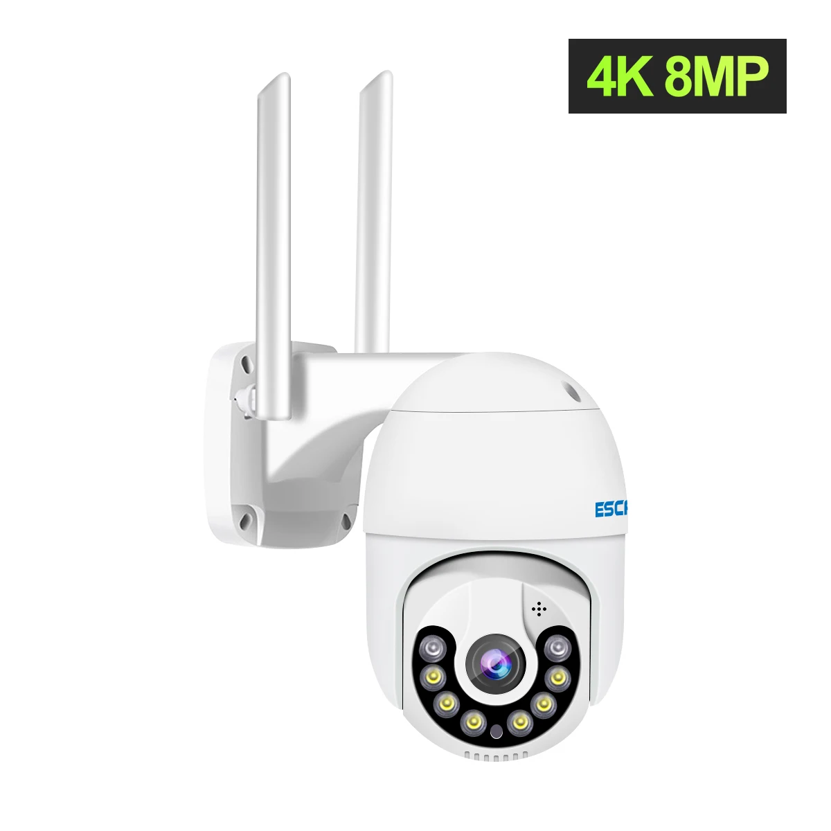 ESCAM QF800 ICSEE APP 8M 4K HD Full Color AI Detecção humanóide sem fio PTZ IP Dome Câmera Onvif Rtsp Segurança doméstica CCTV Monito