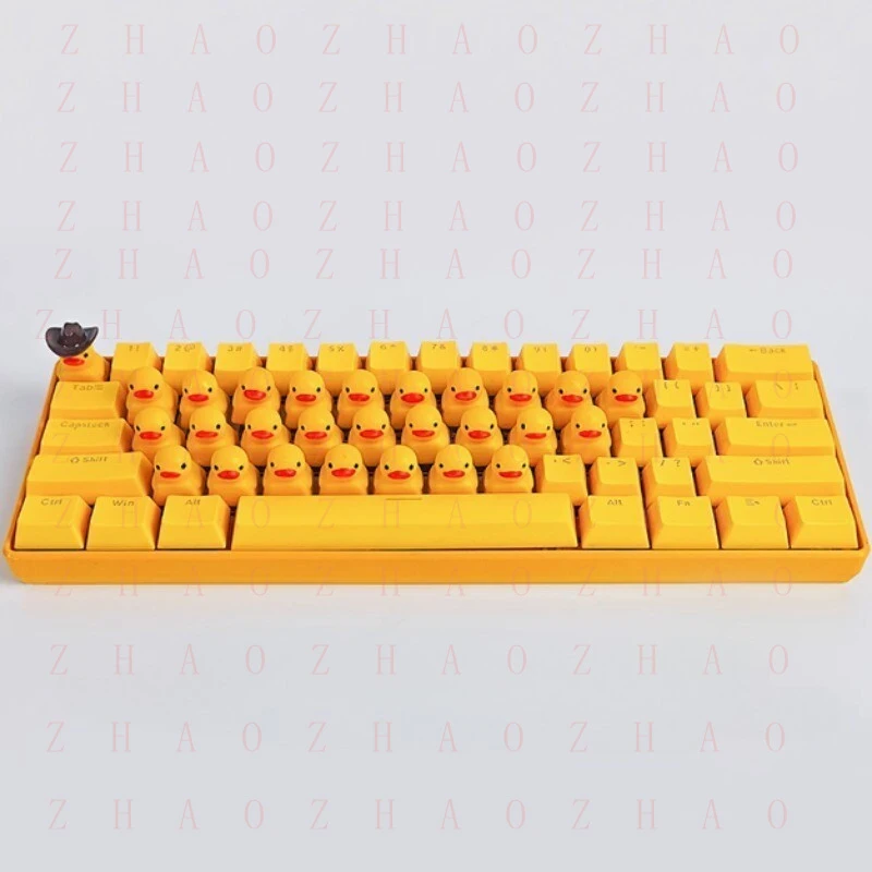 L+ for Yellow Cute Duck Mechanical Keyboard Press Crow USB Interface Keyboard Gifts