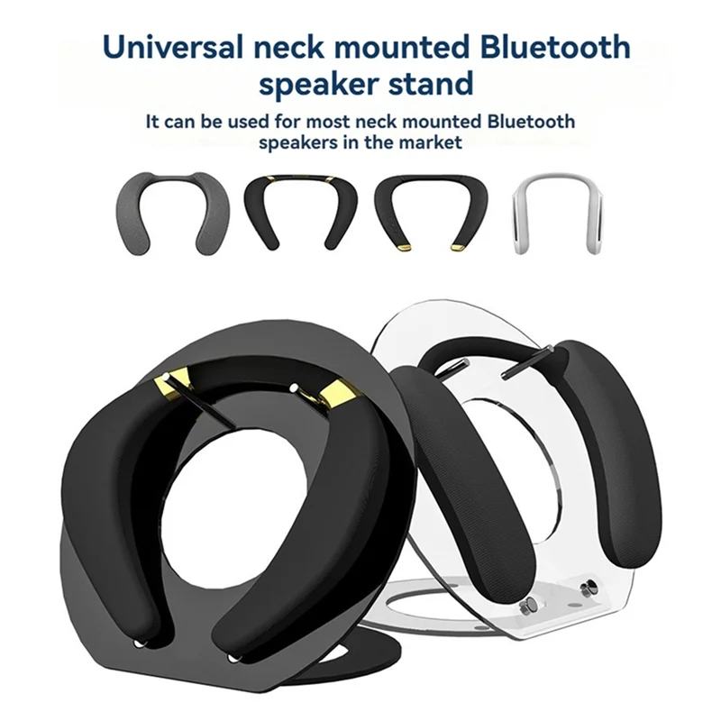 AB53 Anti-Slip Speaker Stand For Monster Boomerang Neckband Speaker Acrylic Desktop Holder Base Bracket Black