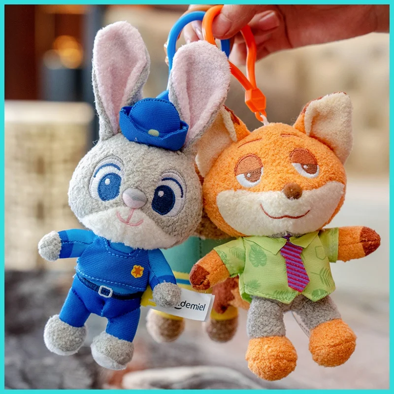 

Genuine Zootopia Judy Nick Doll Small Pendant Doll Plush Keychain Toy Doll Gift