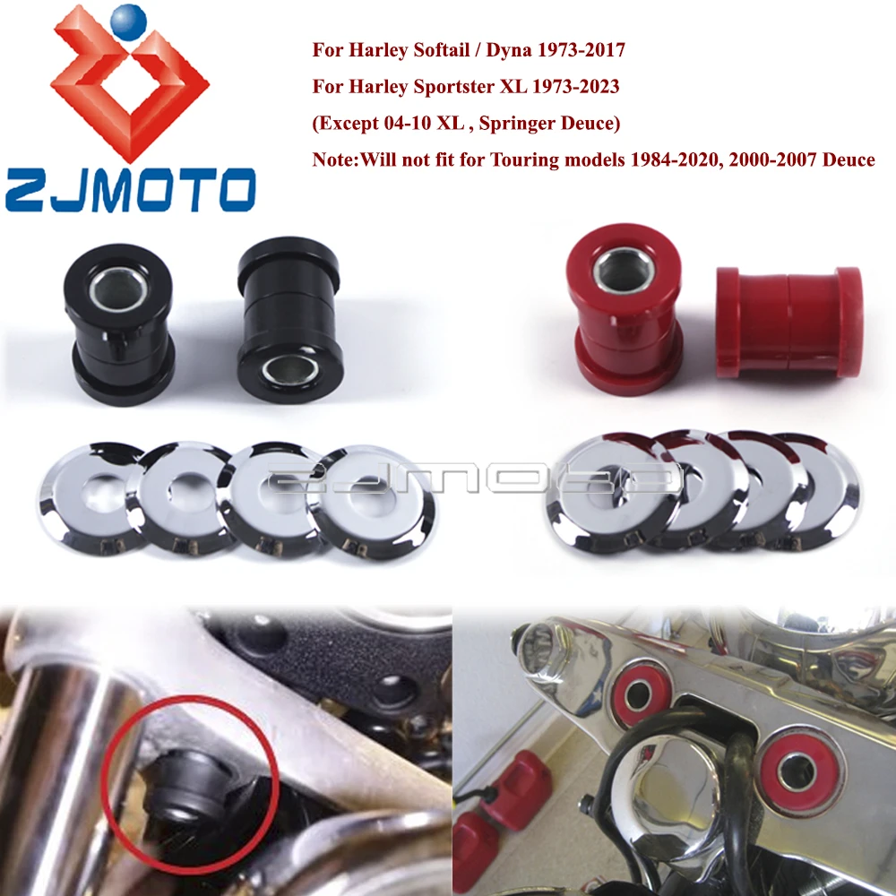 Kit amortecedor de bucha para guidão de motocicleta, para harley sportster xl 1973-03 dyna fat bob wide glide Heritage Softail Big Twins
