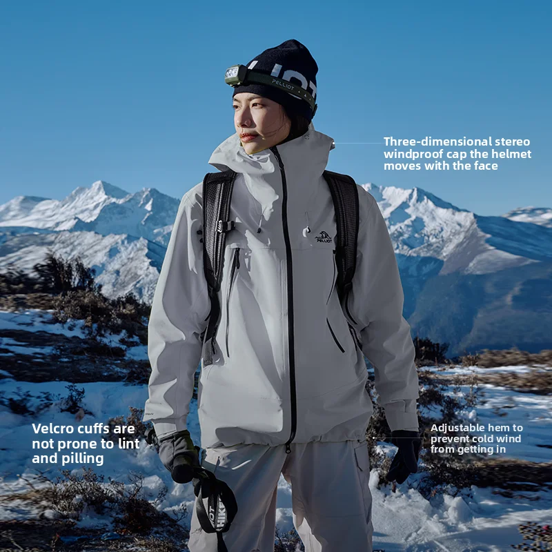 ل Pelliot 2025 الشتاء في الهواء الطلق سترة شل صلبة للرجال النساء جميع الأحوال الجوية خفيفة الوزن لينة شل الملابس للمشي لمسافات طويلة #4