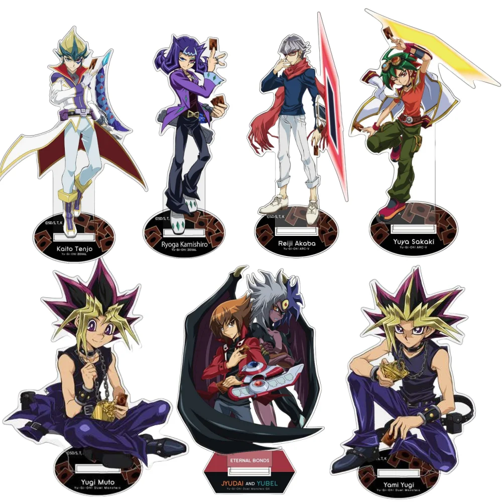 ¡Regalos para fanáticos del anime Yu-Gi-Oh! Duel Monsters GX Jaden & Yubel Yugi Muto Zexal Yuma HD Personaje AcrílicoStand Decoración de escritorio Aproximadamente 15 cm