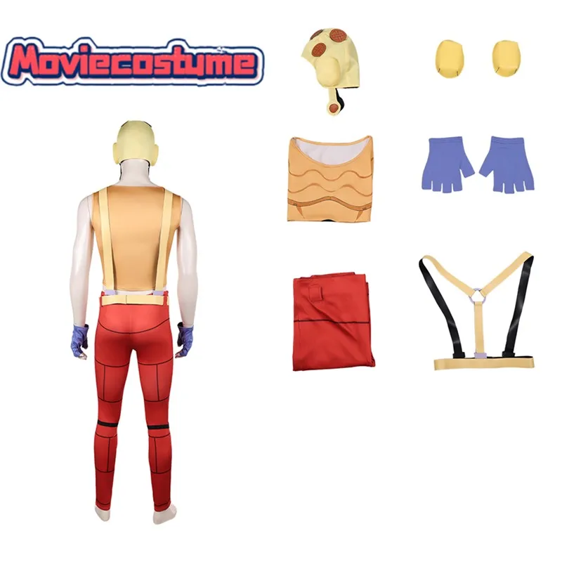 

Pocoloco Cosplay Costume Bizarre Fantasia Anime Adventure Adult Men Vest Pants Hat Gloves Outfits Halloween Carnival Party Suit